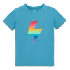 Primary Kids Rainbow Bolt Tee In Storm Bolt