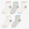 Primary Kids Rainbow Quarter Sock 5-pack In Multi
