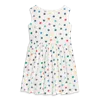 Primary Kids Recess Dress In Rainbow Confetti Dots In Ivory Rainbow Dots