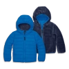 Primary Kids Reversible Fleece Puffer Jacket In Blue