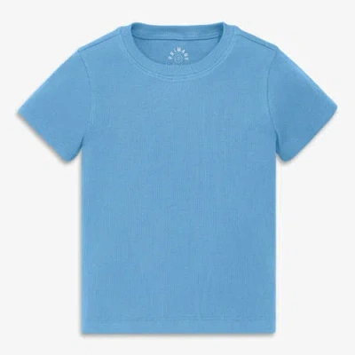 Primary Kids Rib Tee In Blue