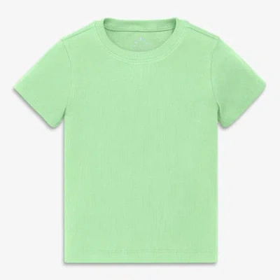 Primary Kids Rib Tee In Green