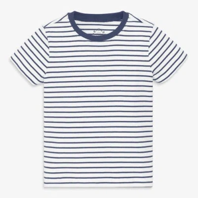 Primary Kids Rib Tee In Stripe In Blue