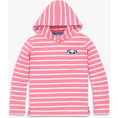 Primary Kids Sesame Street Embroidered T-shirt Hoodie In Pink
