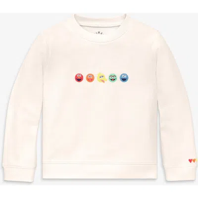 Primary Kids Sesame Street Friends Embroidered Sweatshirt In Neutral