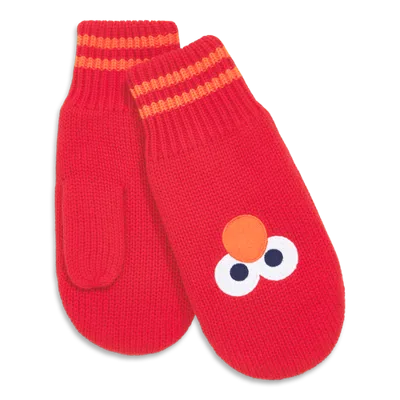Primary Kids Sesame Street Knit Mittens (little Kid, Big Kid) In Strawberry Elmo