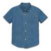 Primary Kids Short Sleeve Chambray Button Down In Chambray