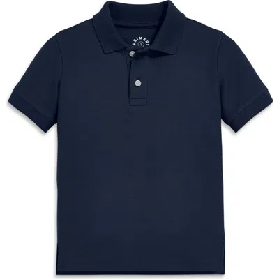 Primary Kids' Short Sleeve Piqué Polo In Blue