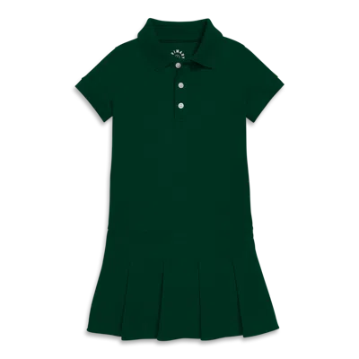 Primary Kids Short Sleeve Pique Polo Dress In Green