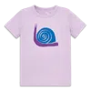 Primary Kids Snail Tee In Hydrangea Snail
