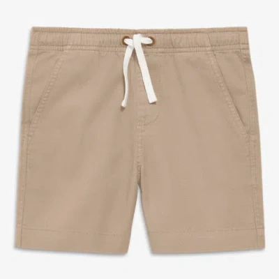 Primary Kids Stretch Chino Drawstring Short In Brown