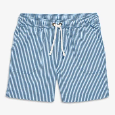 Primary Kids Stretch Chino Short In Boardwalk Stripe In Blue