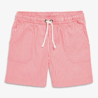 Primary Kids Stretch Chino Short In Boardwalk Stripe In Pink