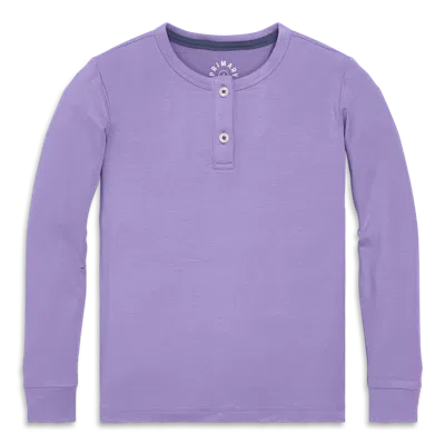 Primary Kids Stretch Modal Long Sleeve Henley Pj Top(toddler, Little Kid, Big Kid) In Purple