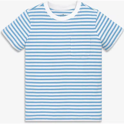 Primary Kids Stripe Pocket Tee In Blue
