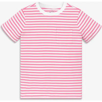 Primary Kids Stripe Pocket Tee In Pink