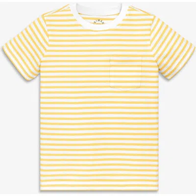 Primary Kids Stripe Pocket Tee In Yellow