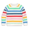 Primary Kids Sweatshirt In Candy Stripe In Ivory Candy Stripe