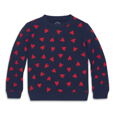 Primary Kids Sweatshirt In Confetti Hearts In Blue