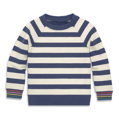 Primary Kids Sweatshirt (toddler, Little Kid, Big Kid) In Sunwashed Navy Oat Stripe