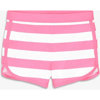 Primary Kids Swim Short In Stripe In Pink