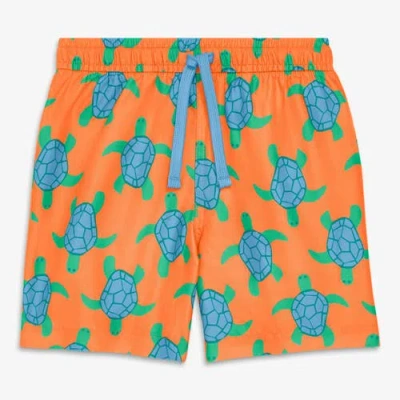 Primary Kids Swim Trunk In Ocean Pals In Orange