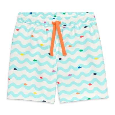 Primary Kids Swim Trunk In Rainbow Fish