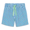 Primary Kids Swim Trunk In Stripe In Blueberry White Stripe
