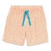 Primary Kids Swim Trunk In Stripe In Cantaloupe White Stripe