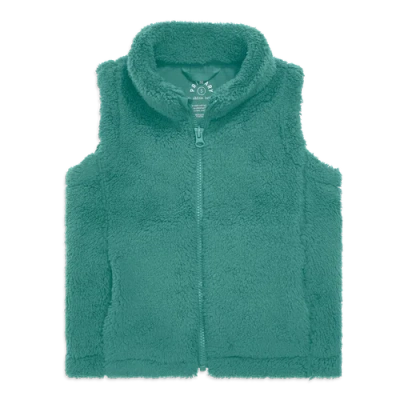 Primary Kids Teddy Fleece Vest In Green