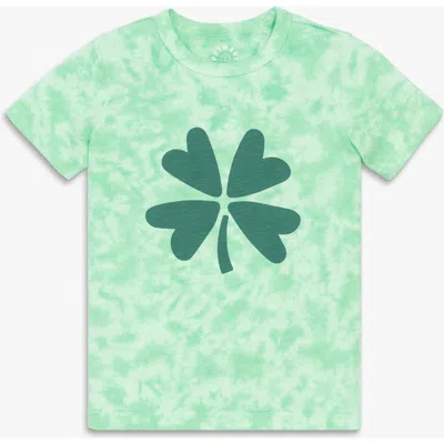Primary Kids Tie-dye Clover Tee In Green