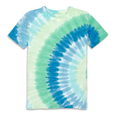 Primary Kids Tie-dye Tee In Cool Tie Dye Spiral