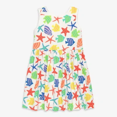 Primary Kids Tiered Tank Dress In Seasonal Prints In Multi