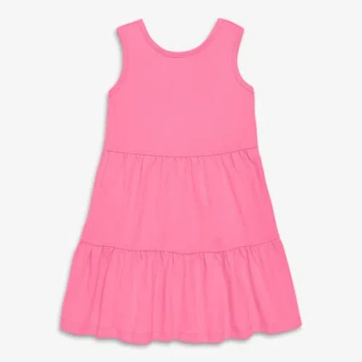 Primary Kids Tiered Tank Dress In Solids In Pink