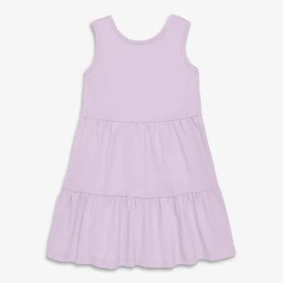 Primary Kids Tiered Tank Dress In Solids In Purple