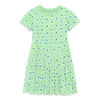 Primary Kids Twirly Dress In Cutout Suns In Pear Cornflower Cutout Suns