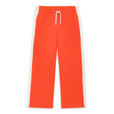 Primary Kids Wide Leg Track Pant In Orange