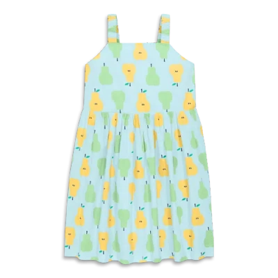 Primary Kids Woven Tank Sundress In Cutout Pears In Saltwater Pears
