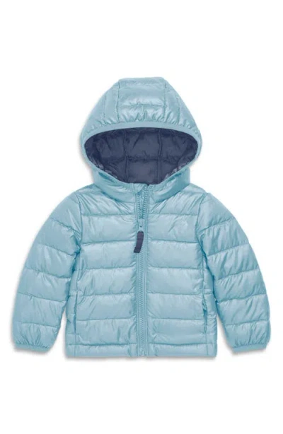 Primary Kids'  Lightweight Water Repellent Puffer Jacket In Blue