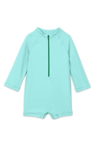 Primary Babies'  Long Sleeve One-piece Rashguard Swimsuit In Gray