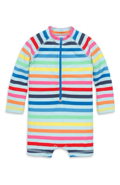 Primary Babies'  Long Sleeve One-piece Rashguard Swimsuit In Multi