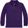 Primary Long Sleeve Pique Polo In Grape