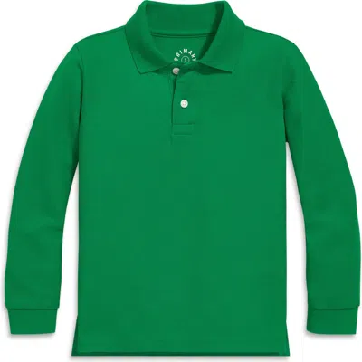 Primary Long Sleeve Pique Polo In Grass