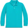 Primary Long Sleeve Pique Polo In Peacock