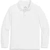 Primary Long Sleeve Pique Polo In White