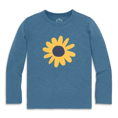 Primary Long Sleeve Sunflower Tee In Blue
