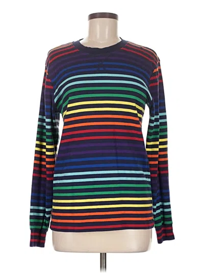 Pre-owned Primary Long Sleeve Top Blue Boatneck Tops