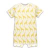 Primary Organic Animal Friends Babysuit Shortie In Banana Baby Giraffes