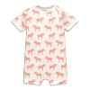 Primary Kids'  Organic Animal Friends Babysuit Shortie In Blossom Zebras