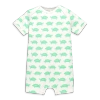 Primary Kids'  Organic Animal Friends Babysuit Shortie In Clover Baby Turtles